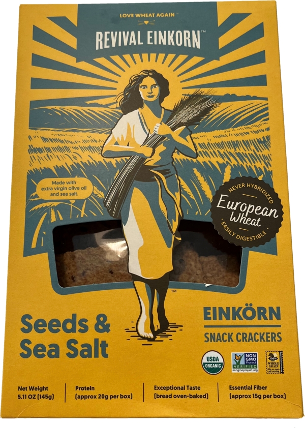 アインコーンを使用したクラッカーの黄色いパッケージ