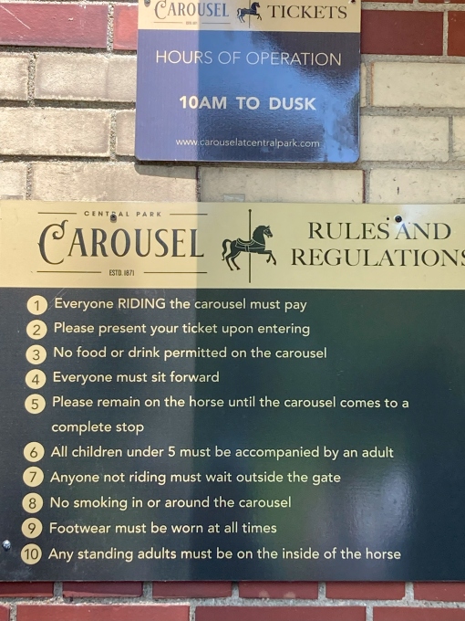 回転木馬の乗車ルール