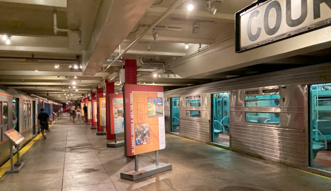 トランジット・ミュージアム地下２階の車両展示