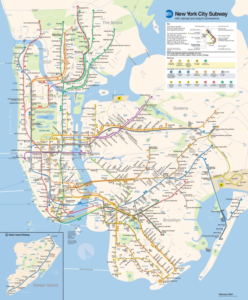 ニューヨーク地下鉄路線図