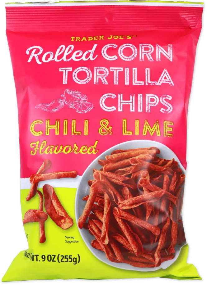 Chili & Lime Flavored Rolled Corn Tortilla Chips