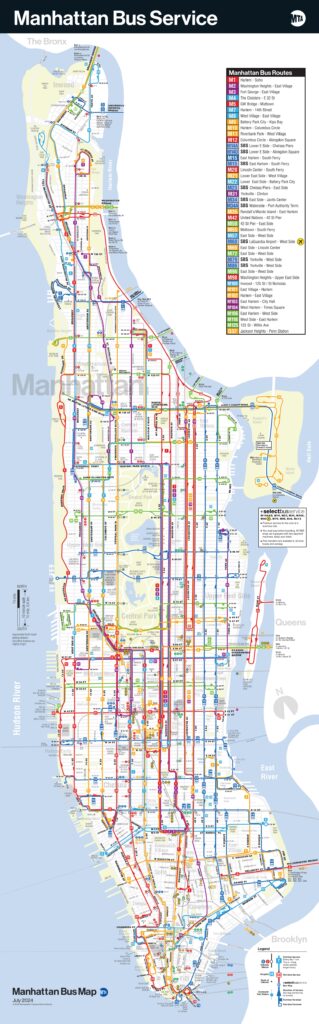 Manhattan Bus Map