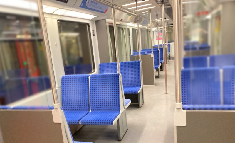 ベルリンの電車の車内の様子