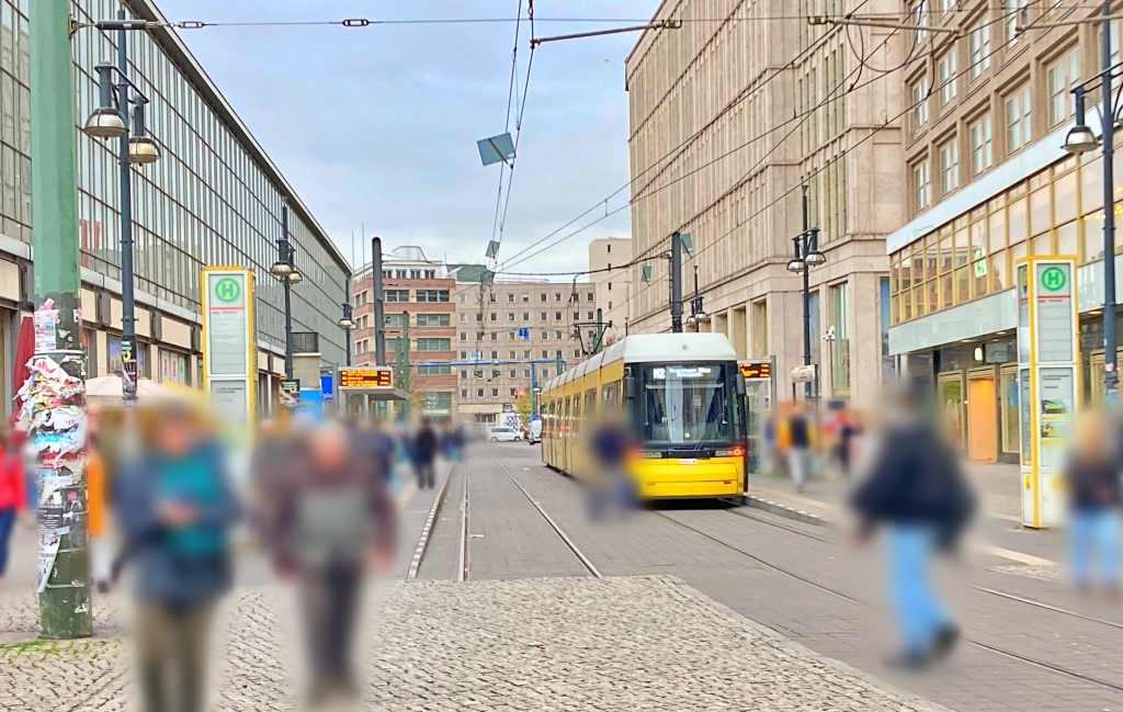 ベルリンのトラムの駅