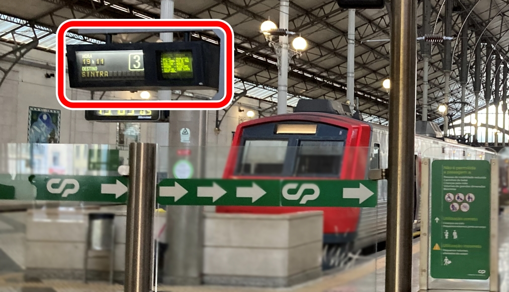 CP（ポルトガル鉄道）ロシオ駅のホーム