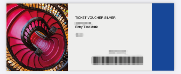 階段の画像が描かれたチケット